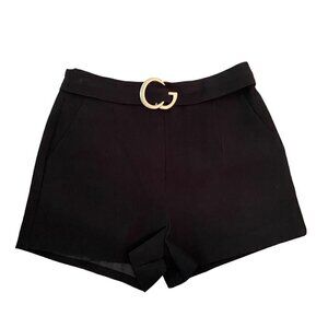 Love Encounter High Rise Waist Black Shorts with Belt Size M